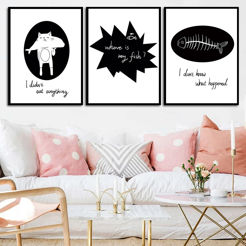 Abstract Black and White Picture Catfish Letter Cute Cartoon Canvas Painting Wall Art Posters and Prints for Living Room Decor
Abstract Black and White Picture Catfish Letter Cute Cartoon Canvas Painting Wall Art Posters and Prints for Living Room Decor