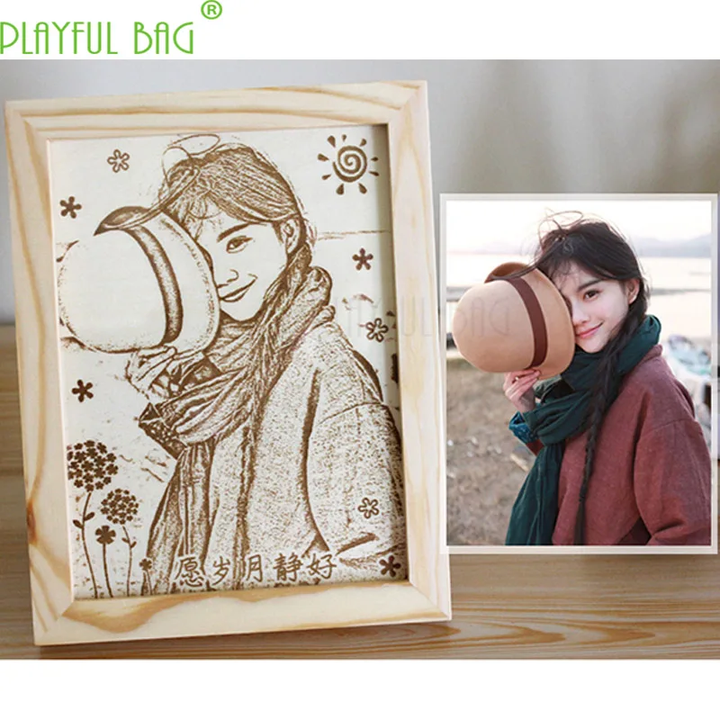 Fashion Custom-made present DIY wood engraving with photo frame Toys for children Gifts for couples present for graduation
Fashion Custom-made present DIY wood engraving with photo frame Toys for children Gifts for couples present for graduation
