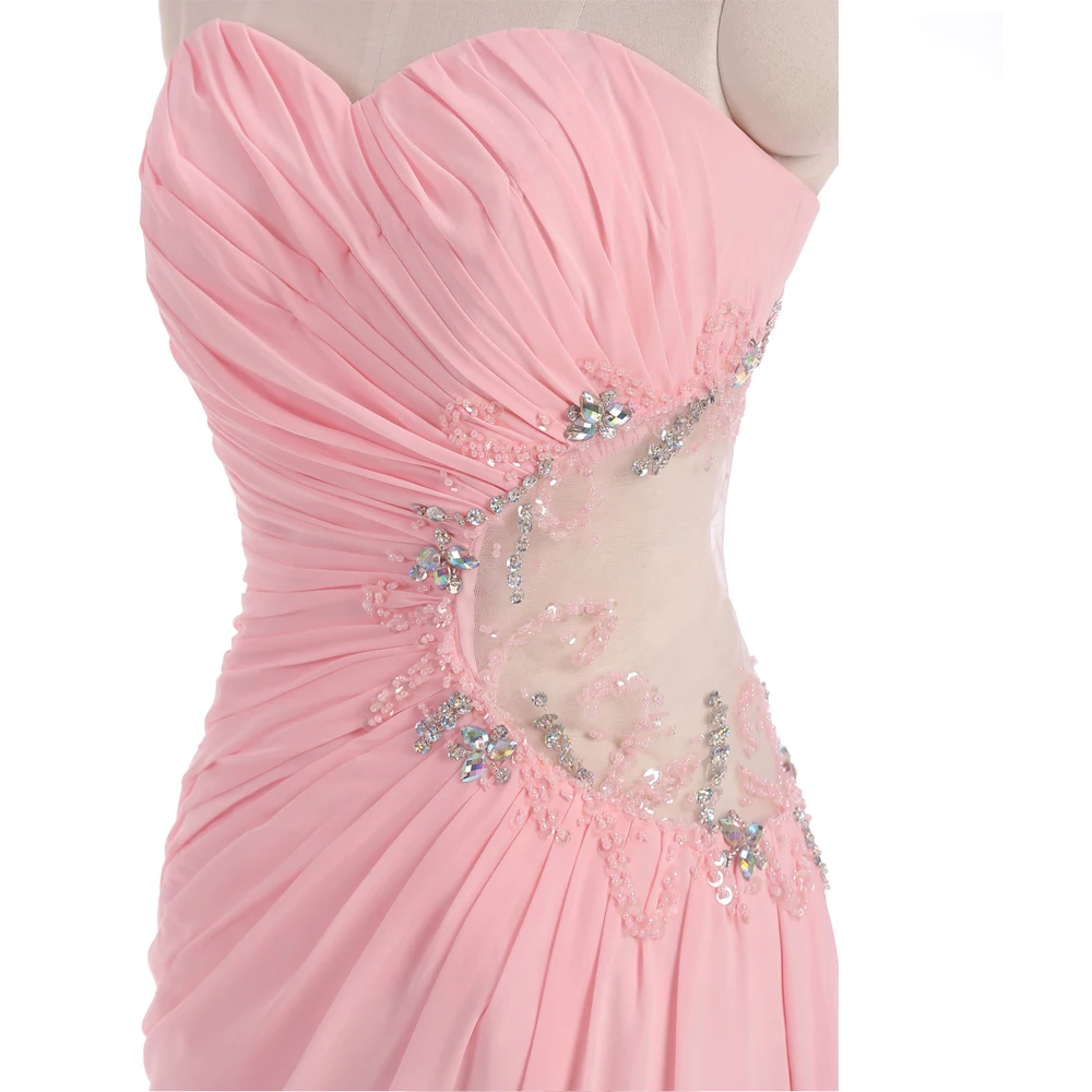 Pink Prom Dresses Mermaid Sweetheart Floor Length Chiffon Beaded Backless Slit Long Prom Gown Evening Dresses Evening Gown
Pink Prom Dresses Mermaid Sweetheart Floor Length Chiffon Beaded Backless Slit Long Prom Gown Evening Dresses Evening Gown