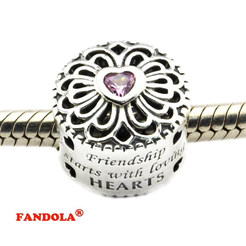 Fits Europe Charms Bracelets 925 Sterling Silver Love and Friendship Beads with Pink Cubic Zirconia for Jewelry Free Shipping
Fits Europe Charms Bracelets 925 Sterling Silver Love and Friendship Beads with Pink Cubic Zirconia for Jewelry Free Shipping
