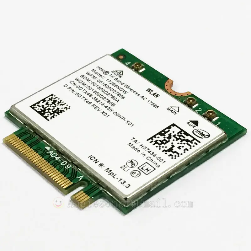 Wireless-AC 17265 17265NGW SPS 751892-001 802.11ac Ad NGFF 4.7Gbps 867M Wifi+Bluetooth BT4.0 Wireless Card Intel for 7350 E7450
Wireless-AC 17265 17265NGW SPS 751892-001 802.11ac Ad NGFF 4.7Gbps 867M Wifi+Bluetooth BT4.0 Wireless Card Intel for 7350 E7450