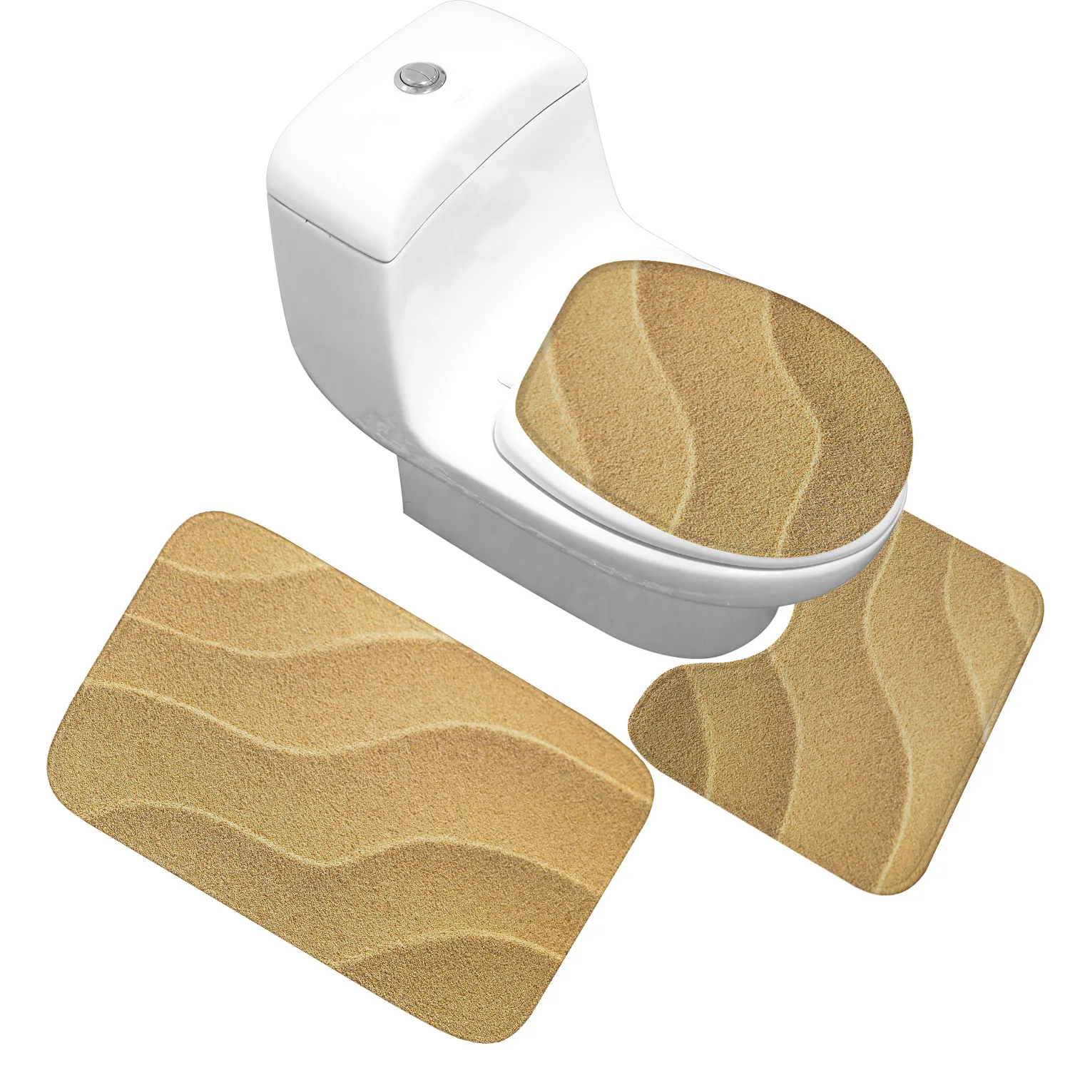 Beach Corrugated Bath Mat 3 Pieces / Set Home Bathroom Toilet Cover Ornament Anti-slip Absorbent Bath Rug Carpet Foot Mat
Beach Corrugated Bath Mat 3 Pieces / Set Home Bathroom Toilet Cover Ornament Anti-slip Absorbent Bath Rug Carpet Foot Mat