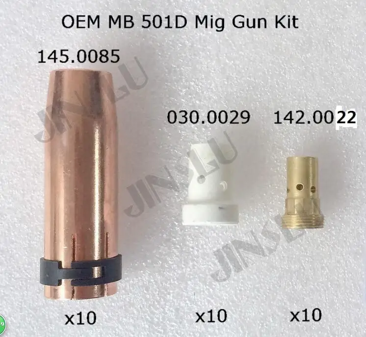 Binzel MB 401D 501D Mig Torch Gun Kit Nozzle Tip Holder Gas Diffuser Water Cooled 500A CO2 145.0085 030.0029 142.0022 JINSLU
Binzel MB 401D 501D Mig Torch Gun Kit Nozzle Tip Holder Gas Diffuser Water Cooled 500A CO2 145.0085 030.0029 142.0022 JINSLU