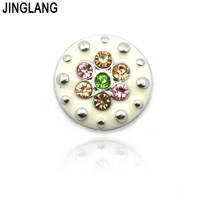 JINGLANG Fashion 18mm Snap Buttons Mix Color Rhinestone Flower Metal Clasps Fit Interchangeable Bracelet Accessories Jewelry
JINGLANG Fashion 18mm Snap Buttons Mix Color Rhinestone Flower Metal Clasps Fit Interchangeable Bracelet Accessories Jewelry