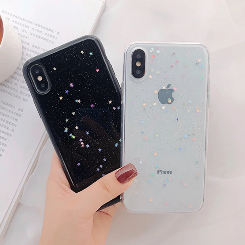 Tfshining Clear Black Glitter Star Case For iphone X XS XR XS MAX 7 8 plus 6 6s Plus Soft TPU Powder Back Cover Cases Coque
Tfshining Clear Black Glitter Star Case For iphone X XS XR XS MAX 7 8 plus 6 6s Plus Soft TPU Powder Back Cover Cases Coque