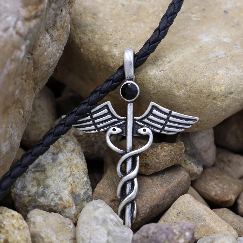 Змеиный ветер скорая символом черный кулон ожерелье | Украшения и аксессуары
