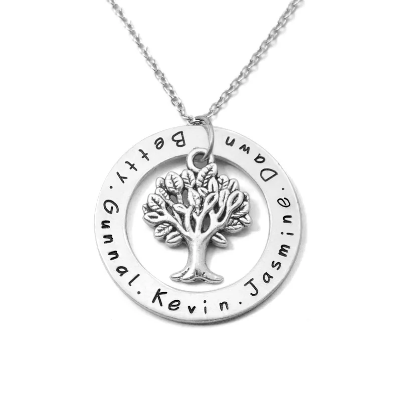 Custom alloy name necklace,family tree pendent,engrave name necklace,heart shape charm,special gift for mother, mom's necklace
Custom alloy name necklace,family tree pendent,engrave name necklace,heart shape charm,special gift for mother, mom's necklace