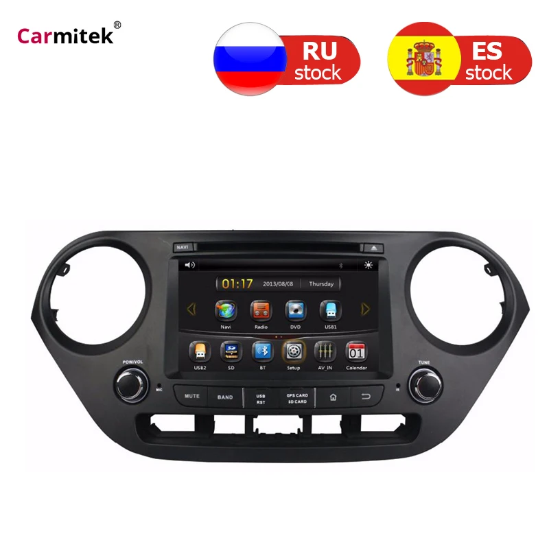 Автомобильное радио двойной din для Hyundai Grand i10 2013 2016 сенсорный экран dvd