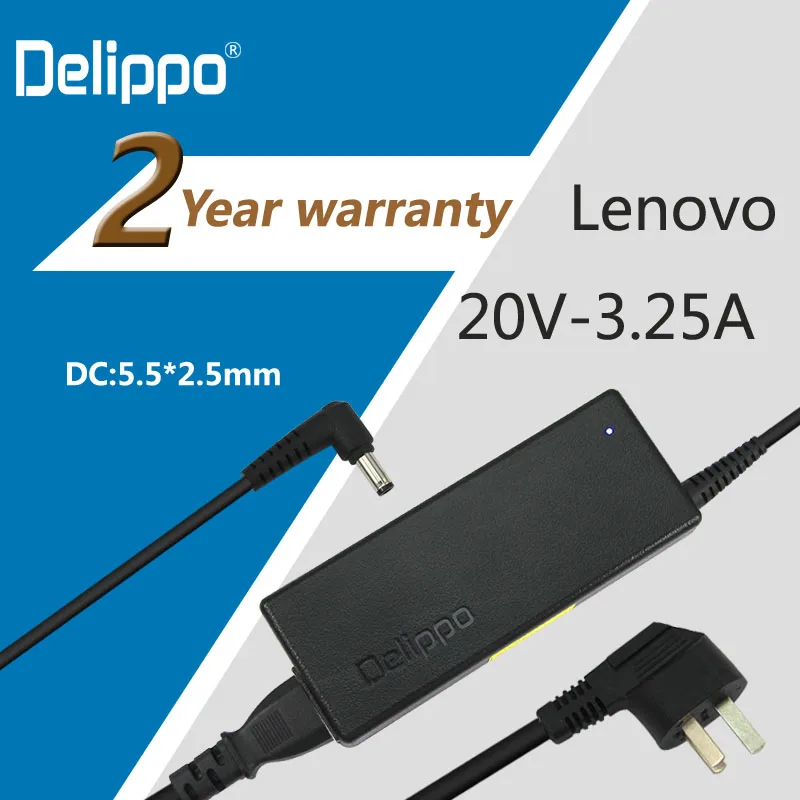 Delippo EU UK AU US Plug 20V 3.25A 5.5*2.5mm AC Adapter Charger For Lenovo Laptop B450 C466 C467 C462 C460 E390 E290 S405
Delippo EU UK AU US Plug 20V 3.25A 5.5*2.5mm AC Adapter Charger For Lenovo Laptop B450 C466 C467 C462 C460 E390 E290 S405