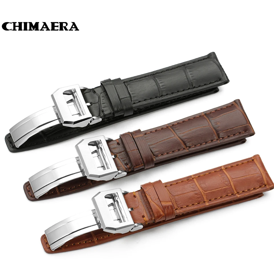 Ремешок для часов CHIMAERA черный коричневый темно-коричневый ручная работа из