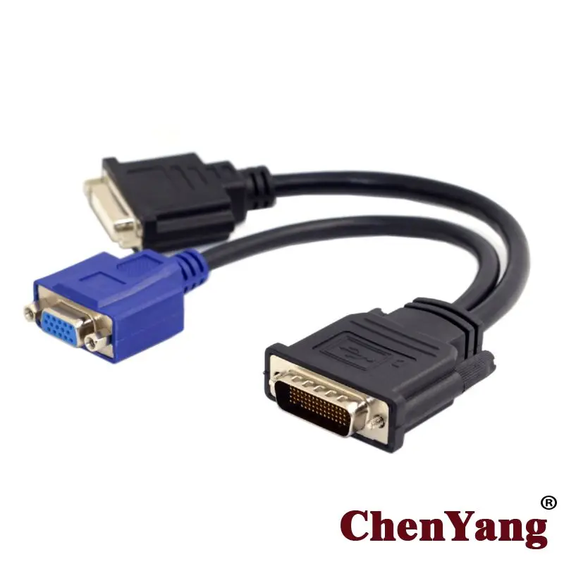 CY DMS-59 Male к DVI 24 + 5 Female & VGA RG 15pin Splitter Extension 15 см | Электроника