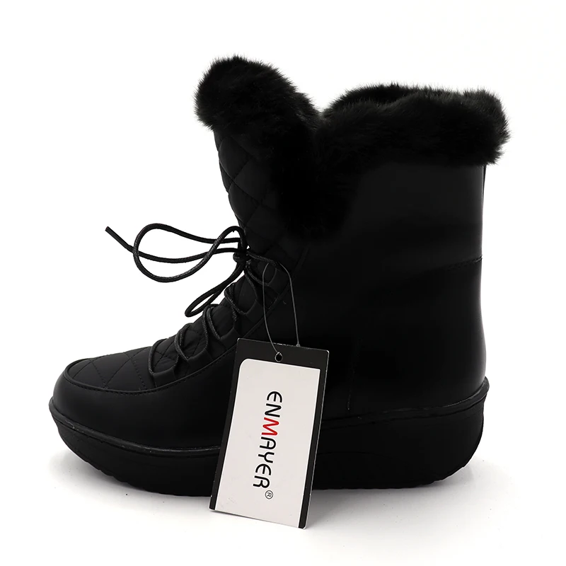 ENMAYER New Arrival Sale Shoes Women Boots Solid Slip-On Soft Cute Women Snow Boots Round Toe Flat with Winter Fur Ankle Boots
ENMAYER New Arrival Sale Shoes Women Boots Solid Slip-On Soft Cute Women Snow Boots Round Toe Flat with Winter Fur Ankle Boots