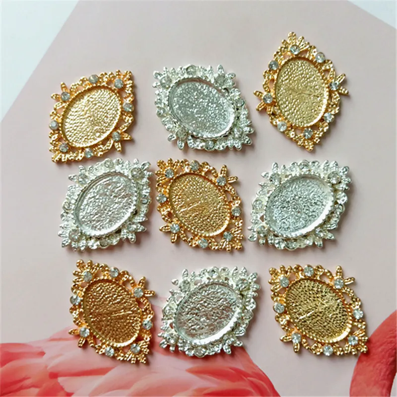 10 PCS 13*18mm Oval Cabochon Base KC Gold /Silver Color Tray Findings Metal Alloy Connectors Blank Settings For Jewelry Making
10 PCS 13*18mm Oval Cabochon Base KC Gold /Silver Color Tray Findings Metal Alloy Connectors Blank Settings For Jewelry Making
