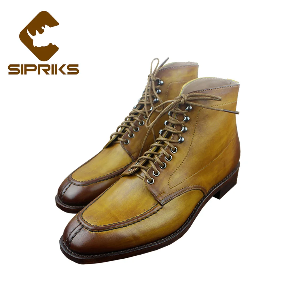 Sipriks Luxury Mens Goodyear Welted Boots Bright Yellow Ankle Boots Men's Split Toe Dress Boots American Work Shoes Boss Boots
Sipriks Luxury Mens Goodyear Welted Boots Bright Yellow Ankle Boots Men's Split Toe Dress Boots American Work Shoes Boss Boots