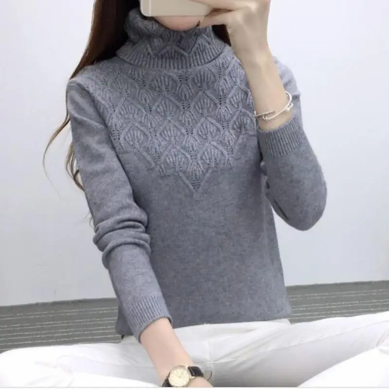 2018 Winter New Fashion Thickened Warm Turtleneck knitted Female Sweater Long Sleeve Casual Solid Color Slim Simple Pullover
2018 Winter New Fashion Thickened Warm Turtleneck knitted Female Sweater Long Sleeve Casual Solid Color Slim Simple Pullover