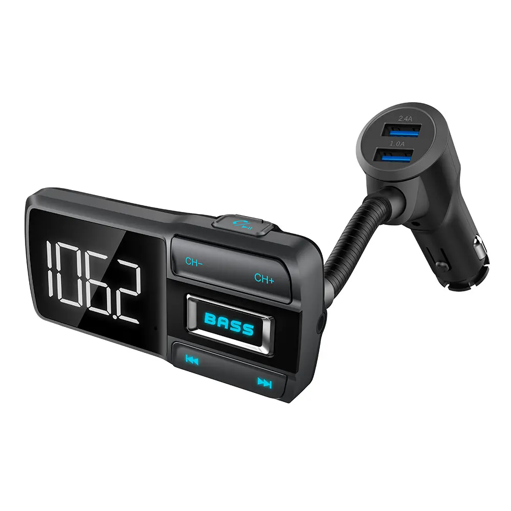Vehemo BT77D FM Transmitter Bluetooth Car Kit MP3 Handsfree Bluetooth for Bass Universal Player TF Card for Music
Vehemo BT77D FM Transmitter Bluetooth Car Kit MP3 Handsfree Bluetooth for Bass Universal Player TF Card for Music