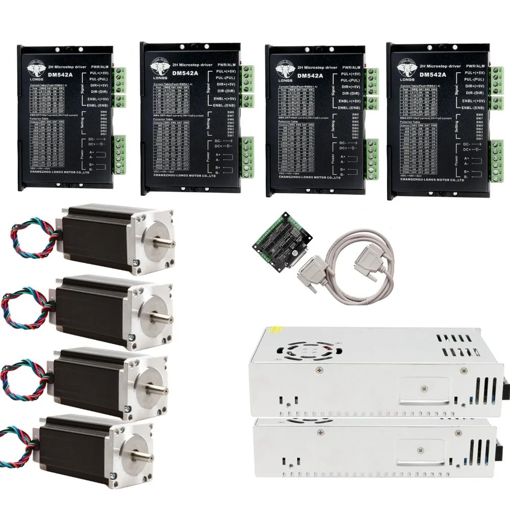 Шаговый двигатель 4 оси Nema 23 425 унций. В 23HS9430 3A шаговый Драйвер DM542A фрезерный набор с ЧПУ гравировальный мотор LONGS
Шаговый двигатель 4 оси Nema 23 425 унций. В 23HS9430 3A шаговый Драйвер DM542A фрезерный набор с ЧПУ гравировальный мотор LONGS