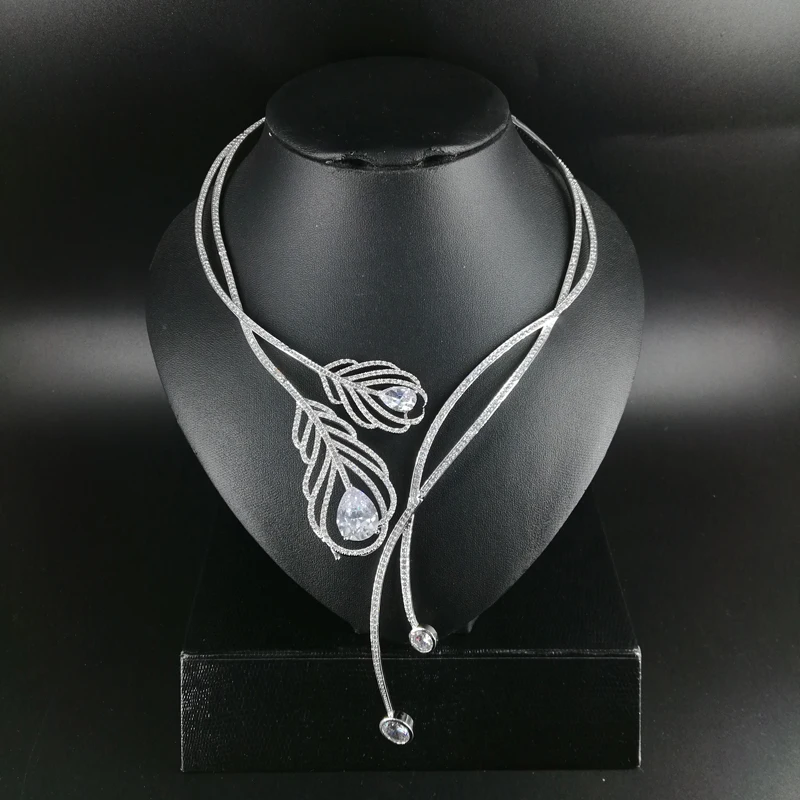 New fashion crystal feather cubic zirconia white golden Torques necklace wedding bridel banquet dressing jewelry free shipping
New fashion crystal feather cubic zirconia white golden Torques necklace wedding bridel banquet dressing jewelry free shipping