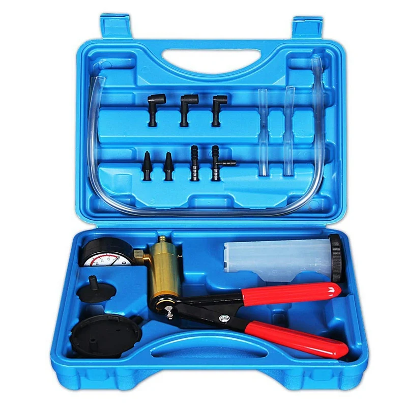 2 In 1 Brake Bleeder Kit Hand Held Vacuum Pump Test Set For Automotive With Sponge Protected Case,Adapters,One-Man Brake And C
2 In 1 Brake Bleeder Kit Hand Held Vacuum Pump Test Set For Automotive With Sponge Protected Case,Adapters,One-Man Brake And C