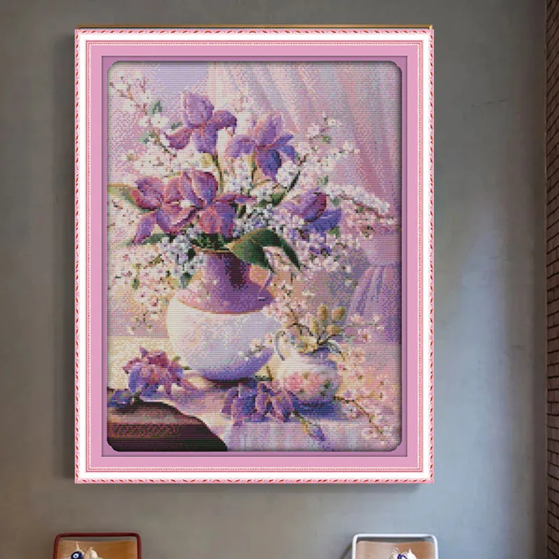 Purple vase Canvas Cross Stitch set Home Decore 11CT Fabric 14CT Canvas DMC Embroidery Needlework Cross-stitch Kit countable
Purple vase Canvas Cross Stitch set Home Decore 11CT Fabric 14CT Canvas DMC Embroidery Needlework Cross-stitch Kit countable