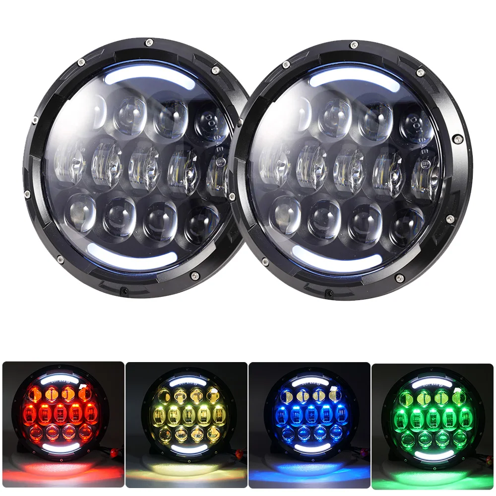 7 Inch Round LED Headlight 105W H4 Hi/Lo Beam Angel Eye Turn Signal Light with white DRL For Car Land Rover Hummer Jeep Wrangle
7 Inch Round LED Headlight 105W H4 Hi/Lo Beam Angel Eye Turn Signal Light with white DRL For Car Land Rover Hummer Jeep Wrangle
