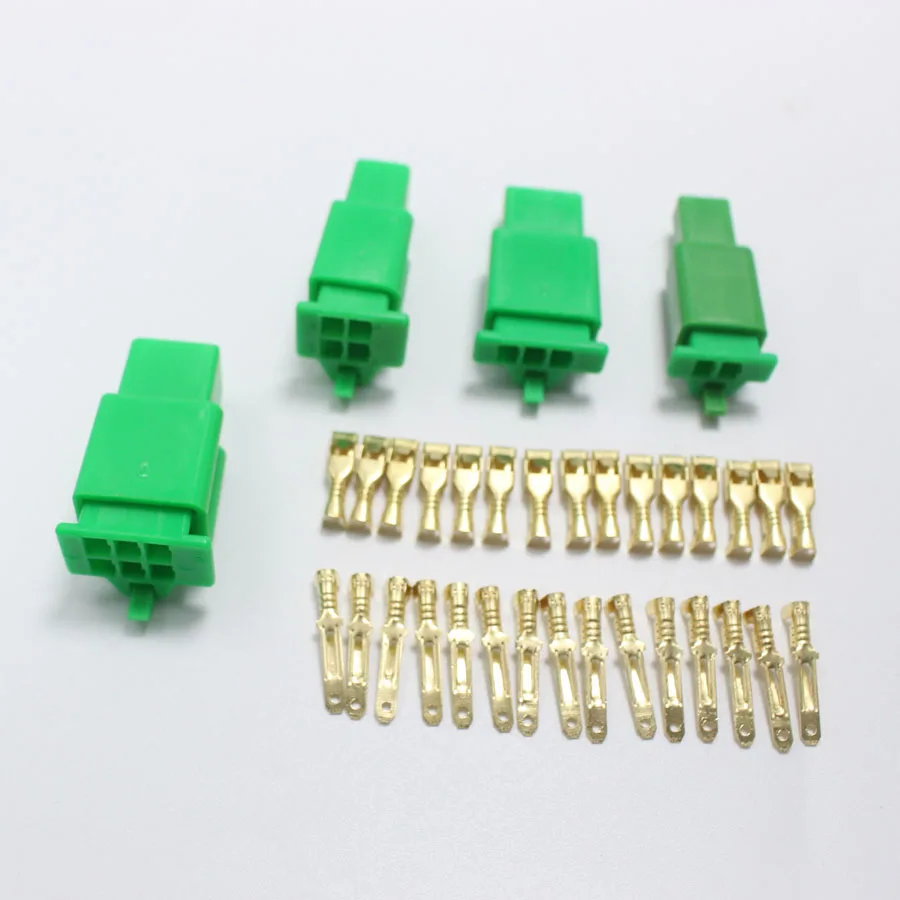 4set 2.8mm 2P 3P 4P 6P Green Electrical Connector Kits 2.8 mm Male Female Socket Plug for Motorcycle Car ect
4set 2.8mm 2P 3P 4P 6P Green Electrical Connector Kits 2.8 mm Male Female Socket Plug for Motorcycle Car ect