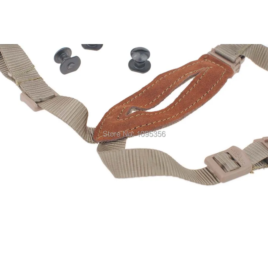 DE(Tan) FMA Tactical One Handed Adjustable Helmet General Suspension Lanyards Padded Protective Leather Chin Strap with no loose
DE(Tan) FMA Tactical One Handed Adjustable Helmet General Suspension Lanyards Padded Protective Leather Chin Strap with no loose