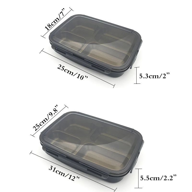 Portable Black Japanese Bento Lunchbox Stainless steel Thermal Lunch Boxs Adults Picnic Food Container For Food Storage 4-Grids
Portable Black Japanese Bento Lunchbox Stainless steel Thermal Lunch Boxs Adults Picnic Food Container For Food Storage 4-Grids