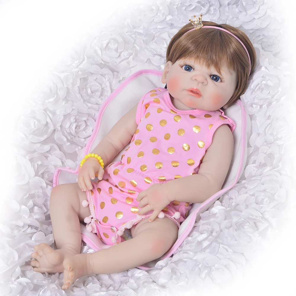 55cm Full Silicone Reborn Baby Dolls Toys Like Real Newborn Girl bebes reborn bonecas child Birthday Gift play house toy doll
55cm Full Silicone Reborn Baby Dolls Toys Like Real Newborn Girl bebes reborn bonecas child Birthday Gift play house toy doll