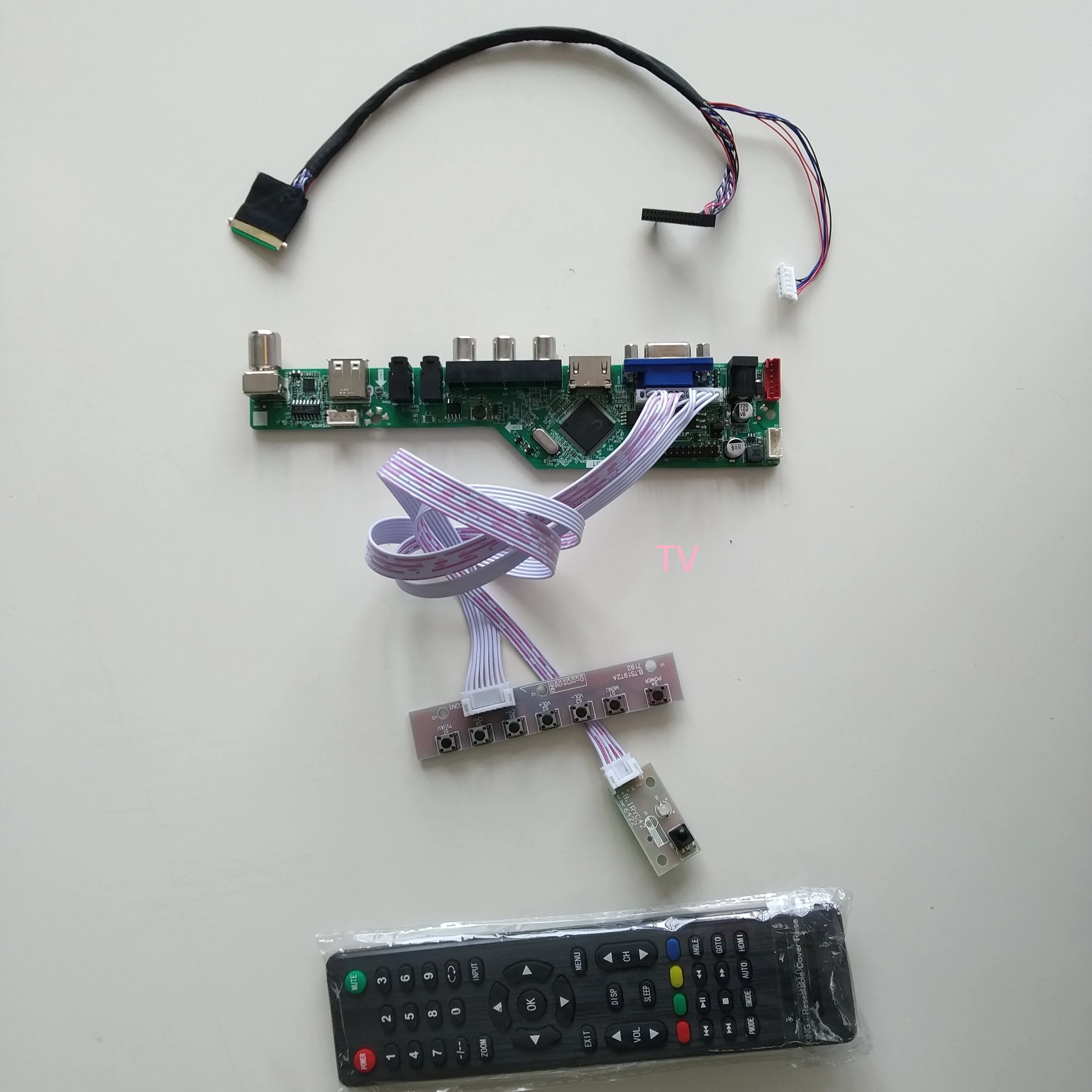 ТВ СВЕТОДИОДНЫЙ AV VGA RF LCD материнская плата комплект DIY для B156XW02 V2 HW4A 1366*768 15 6
