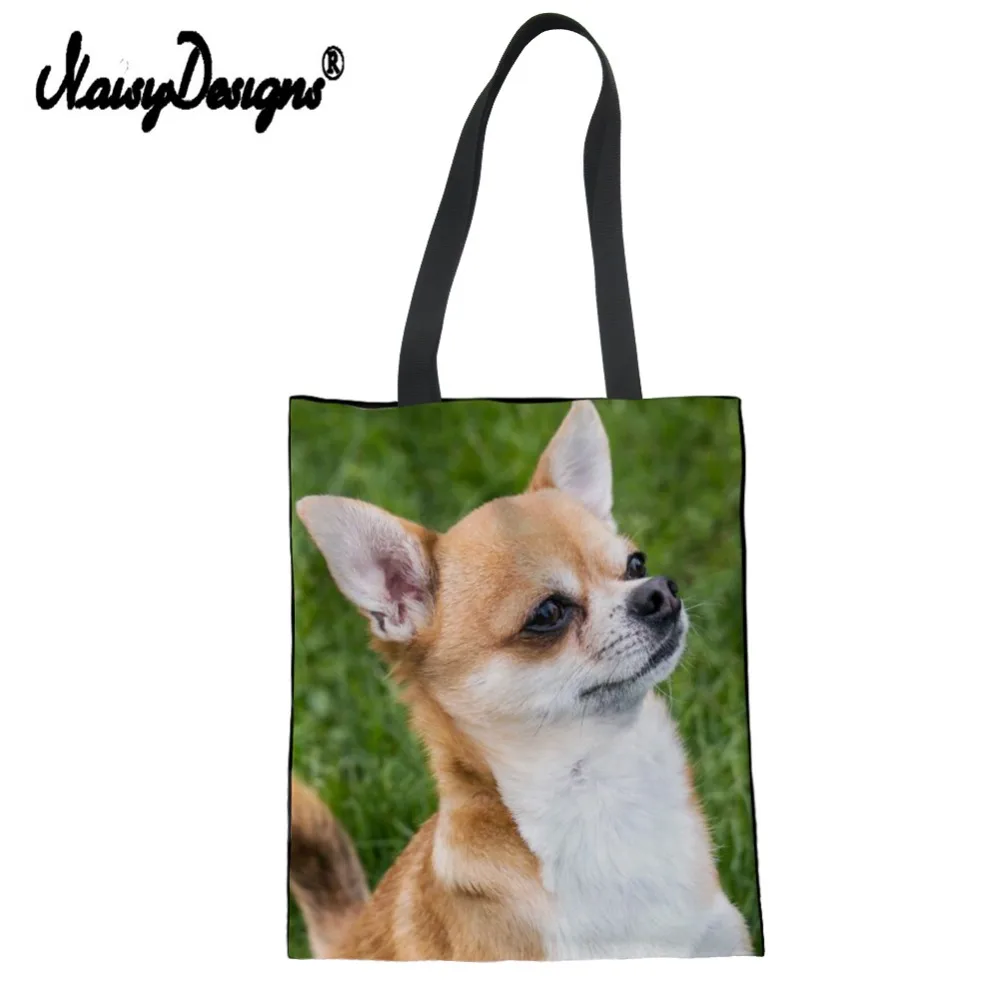 Сумки на плечо для чихуахуа с собакой Экологичная посылка покупок сумка-тоут