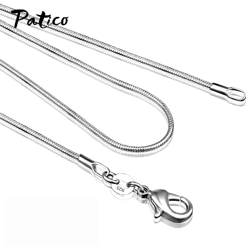 1PC Jewelry Findings 16"-30" Necklace 925 Sterling Silver 1.2MM Snake Chain Lobster Clasp Jewellery Chain For Pendant
1PC Jewelry Findings 16"-30" Necklace 925 Sterling Silver 1.2MM Snake Chain Lobster Clasp Jewellery Chain For Pendant