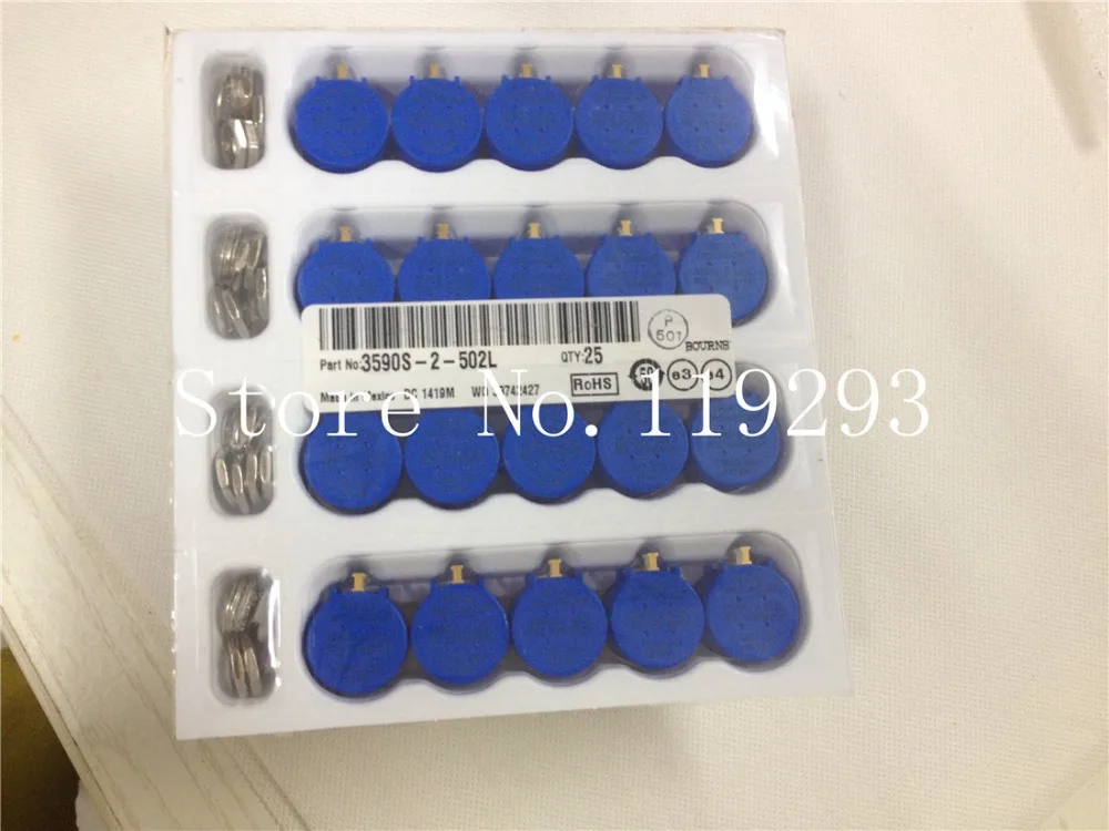 Многооборотный потенциометр BOURNS 3590S 2 100R 200R 500R 1K 2K 5K 10K 20K 50K 100K 10 шт.|multi-turn