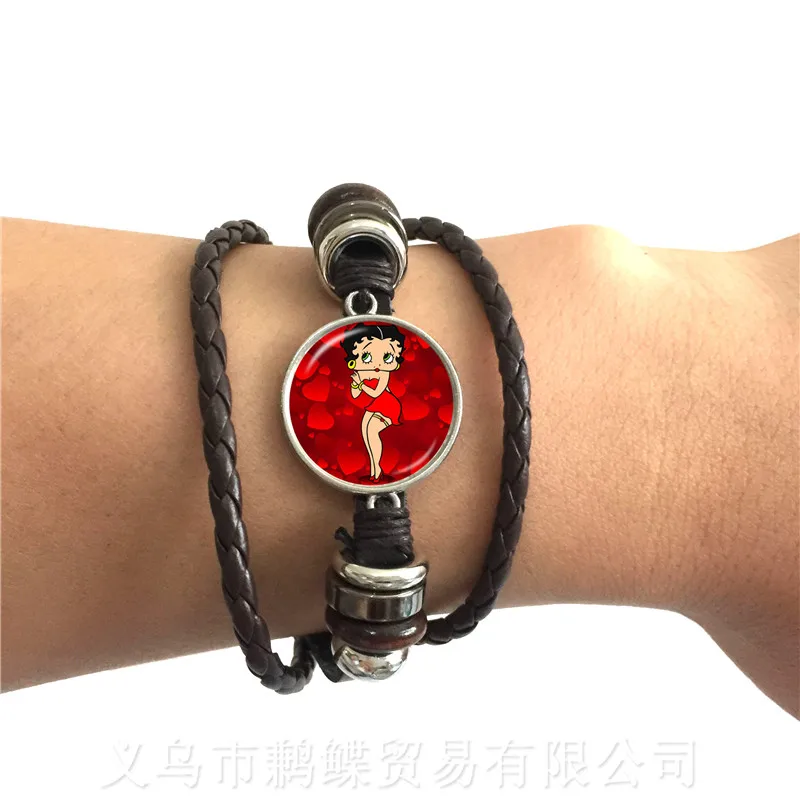 2018 New Sexy And Lovely Betty Boop Pattern Leather Bracelet Charm Glass Dome Bracelet Handmade Jewelry For Women Men
2018 New Sexy And Lovely Betty Boop Pattern Leather Bracelet Charm Glass Dome Bracelet Handmade Jewelry For Women Men