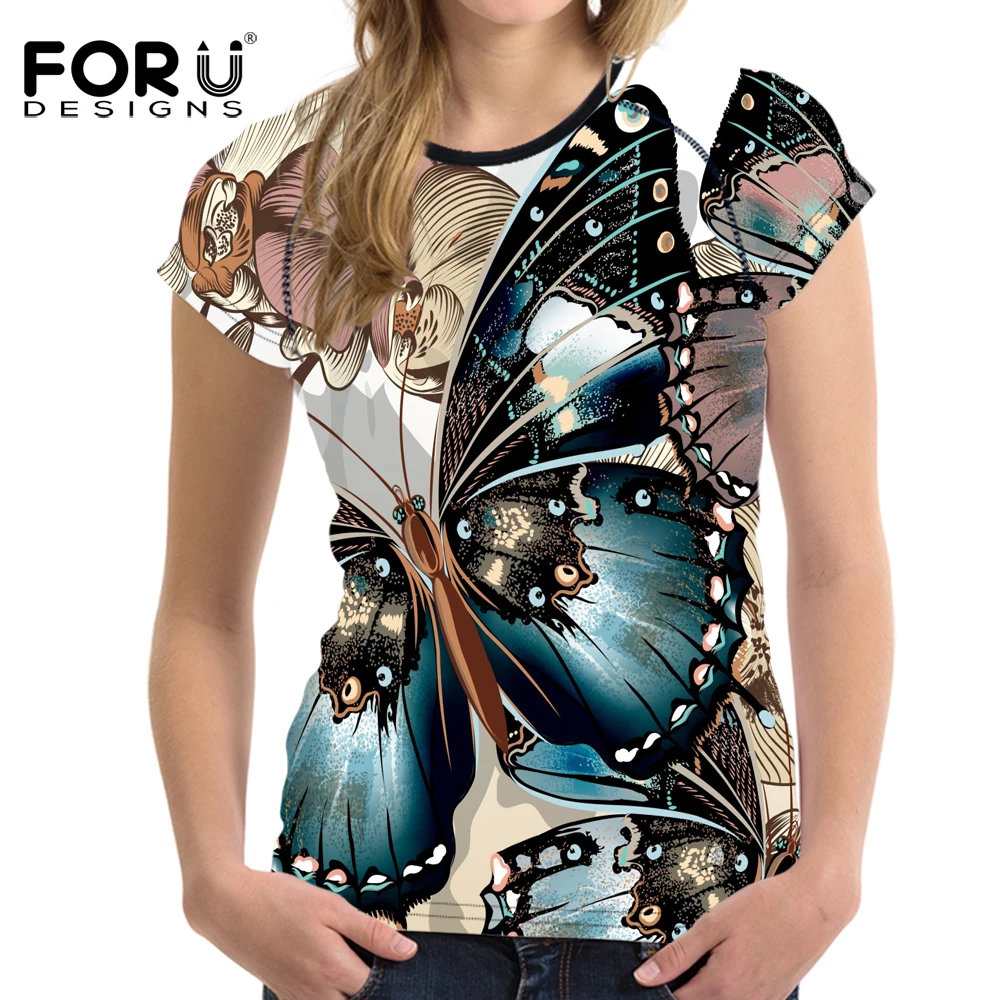 Женские летние футболки FORUDESIGNS в стиле Харадзюку, футболки с 3D-принтом в виде бабочек для девочек-подростков, повседневный топ с коротким ру...
Женские летние футболки FORUDESIGNS в стиле Харадзюку, футболки с 3D-принтом в виде бабочек для девочек-подростков, повседневный топ с коротким ру...