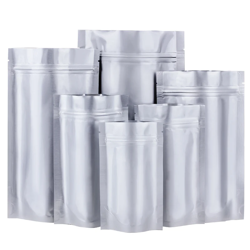 100 Pieces/lot Stand Up Food Storage Bags Aluminum Foil Ziplock Zip Zipped Lock Reclosable Bags 
100 Pieces/lot Stand Up Food Storage Bags Aluminum Foil Ziplock Zip Zipped Lock Reclosable Bags