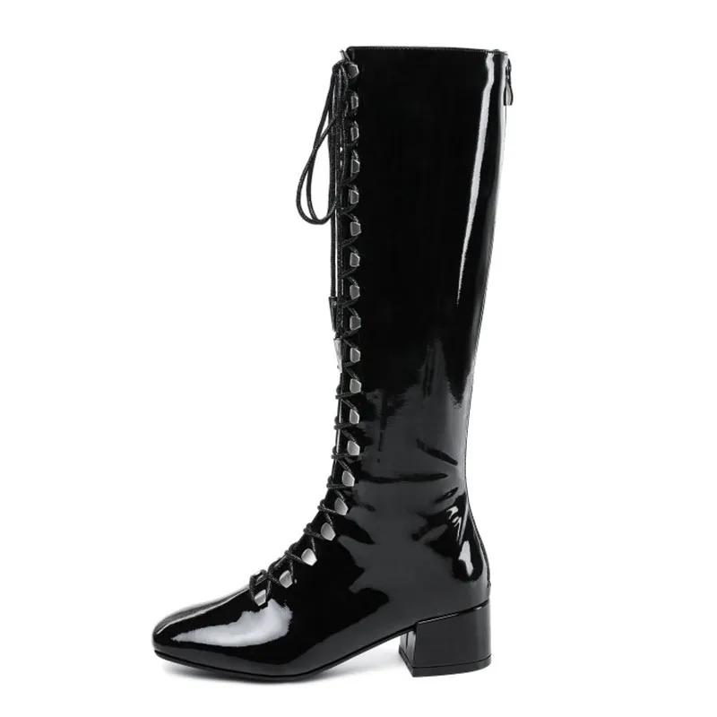 Olomm New Women Knee High Boots Square Low Heel Boots Stylish Square Toe Black Silver Night Club Shoes Women US Size 3-10.5
Olomm New Women Knee High Boots Square Low Heel Boots Stylish Square Toe Black Silver Night Club Shoes Women US Size 3-10.5