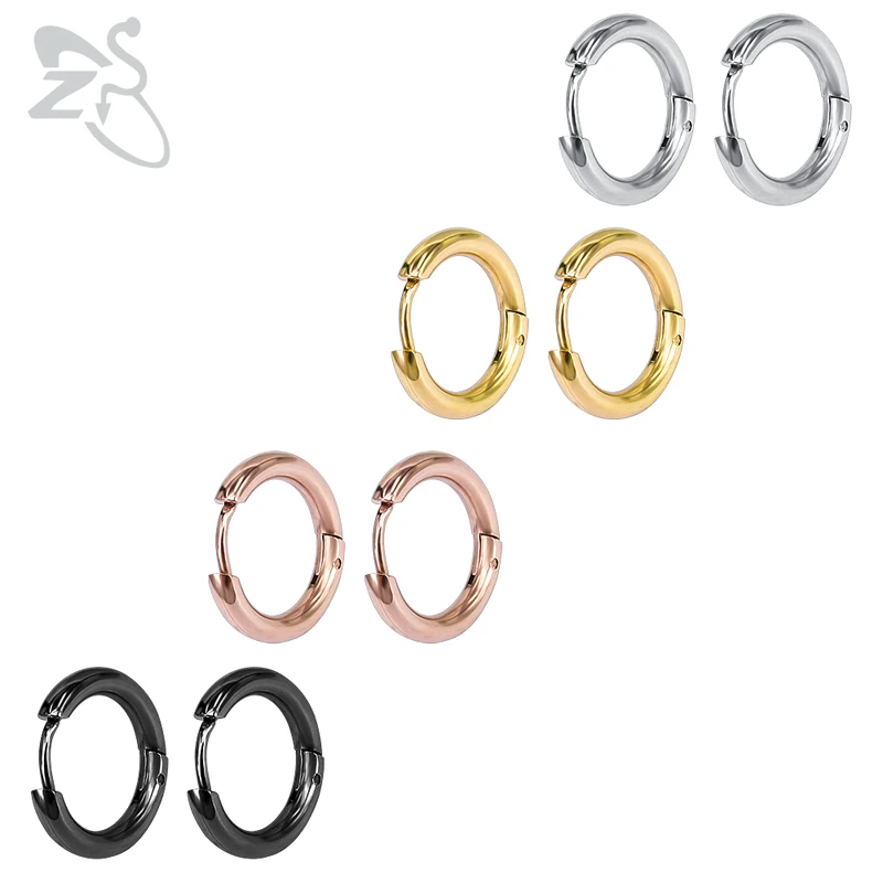 ZS Gold Black Silver Color Stainless Steel Hoop Earrings Thin Huggie Hoop Earring Circle Round Earrings for Women Men
ZS Gold Black Silver Color Stainless Steel Hoop Earrings Thin Huggie Hoop Earring Circle Round Earrings for Women Men