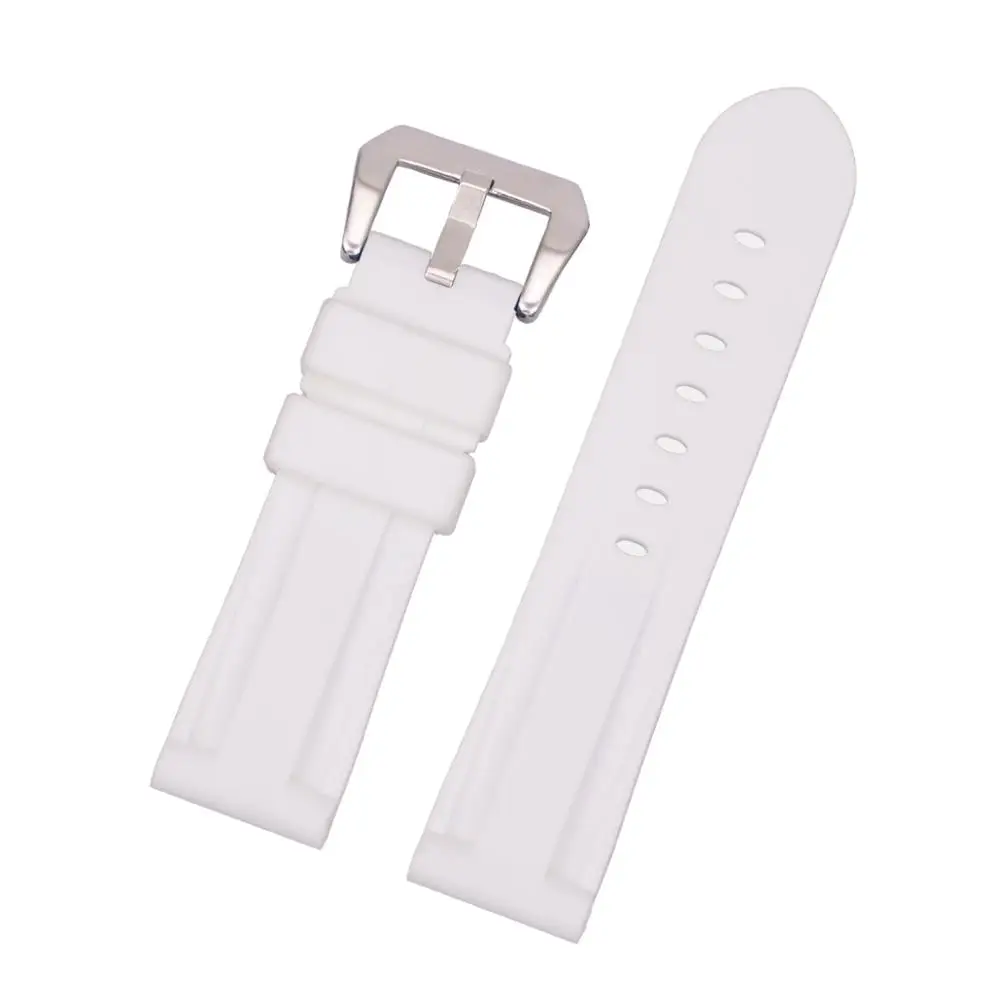 EACHE Silicone&Rubber Watch Band Watch Strap 8 Plain Color 22mm Black&Silver Buckle Watch Band For PAM111 Wristwatch
EACHE Silicone&Rubber Watch Band Watch Strap 8 Plain Color 22mm Black&Silver Buckle Watch Band For PAM111 Wristwatch