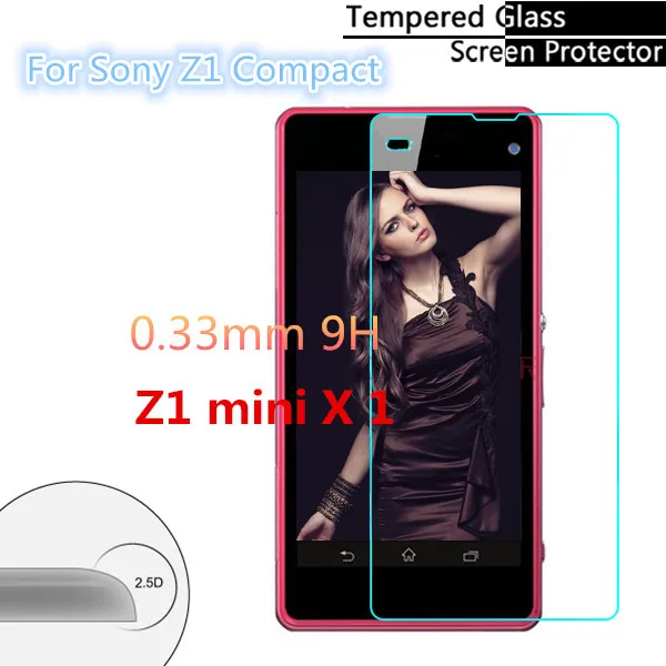 Закаленное стекло 0 3 мм 2.5D для Sony Xperia Z1 Mini Compact M51W Противоударная защита экрана