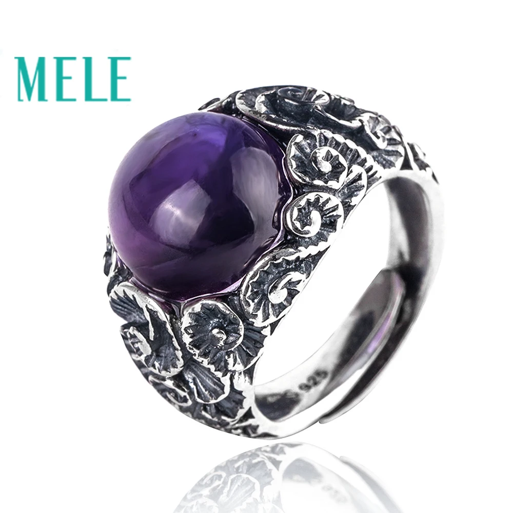 Natural amethyst 925 sterling silver rings for women and man,13mm round cut gemstone with vintage carving Statement Jewelry
Natural amethyst 925 sterling silver rings for women and man,13mm round cut gemstone with vintage carving Statement Jewelry