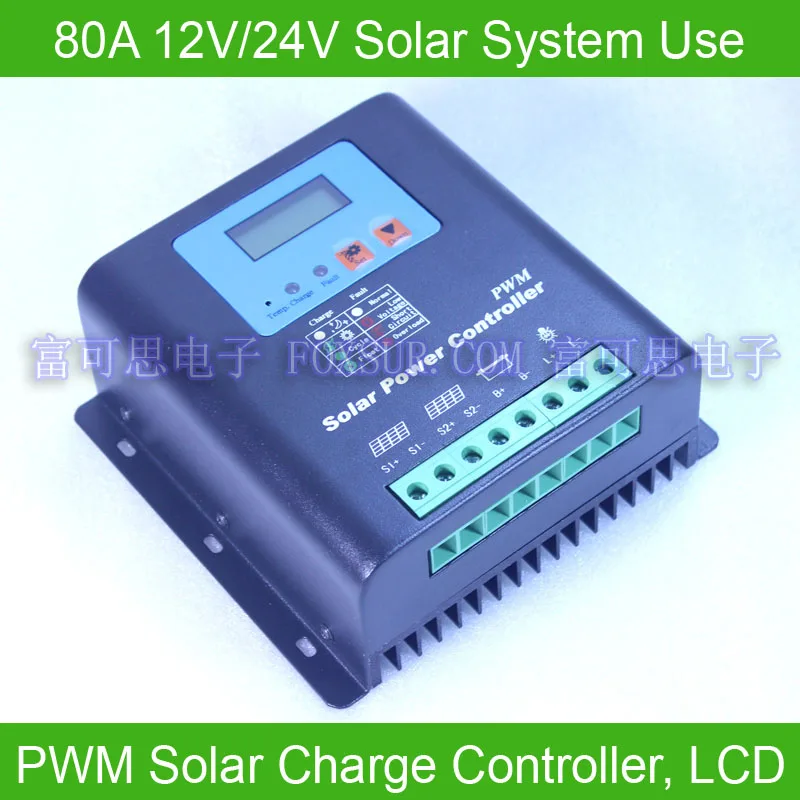 80A 12V-24V PWM Solar Charge Controller, with LCD display battery voltage and capacity, HiQuality Display Charging for Off Grid
80A 12V-24V PWM Solar Charge Controller, with LCD display battery voltage and capacity, HiQuality Display Charging for Off Grid