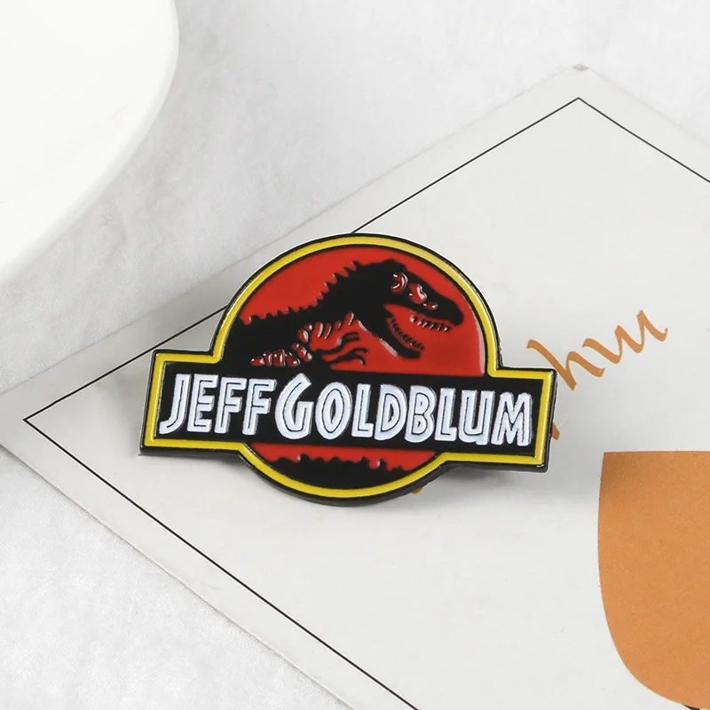 Gules Dinosaur охотничьи броши для новинок брошь "JEFFGOLDBLUM" булавки Значки фильмов