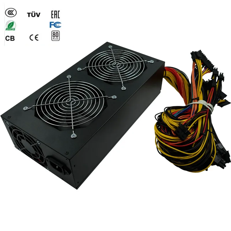 Блок питания ATX для майнинга 1800 Вт asic Биткоин Майнер блок ПК ethereum pico psu rig 110 В