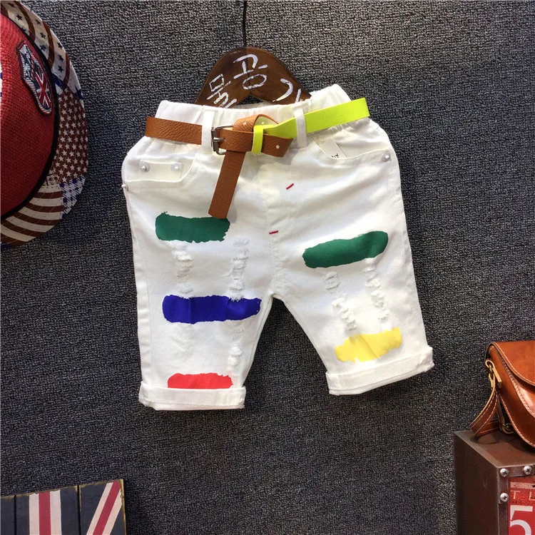 2-7years 2018 Baby Boys Shorts Paint Ripped Casual Shorts for Boys Summer Short Pants Pockets Hole White Baby Shorts
2-7years 2018 Baby Boys Shorts Paint Ripped Casual Shorts for Boys Summer Short Pants Pockets Hole White Baby Shorts