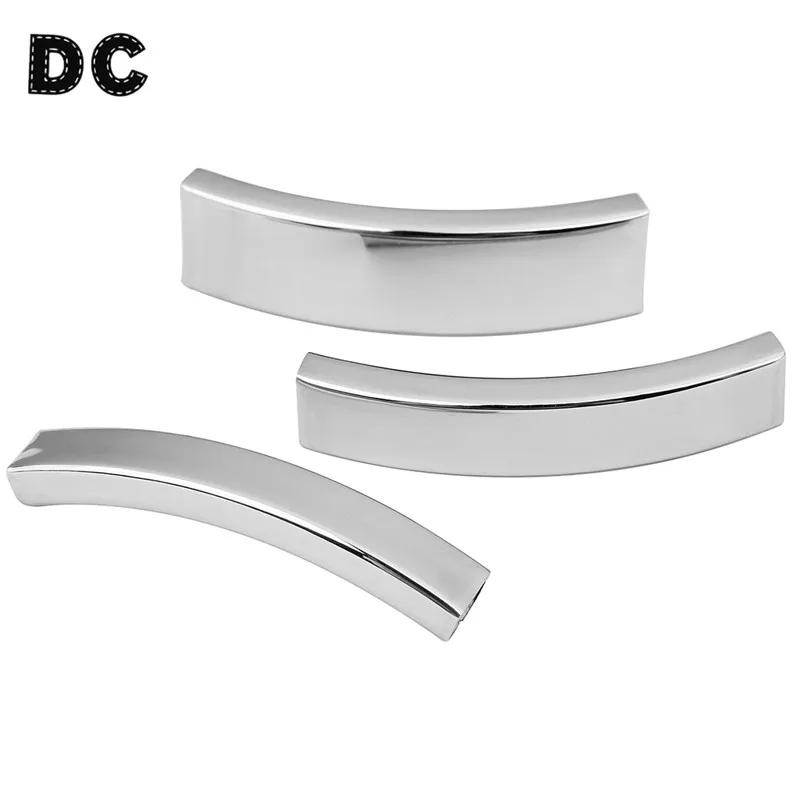 DC 5pcs/lot Stainless Steel Silver Color Long Tube Curved Beads fit Flat Leather Cord Ropes Bracelet Necklace DIY Jewelry Making
DC 5pcs/lot Stainless Steel Silver Color Long Tube Curved Beads fit Flat Leather Cord Ropes Bracelet Necklace DIY Jewelry Making