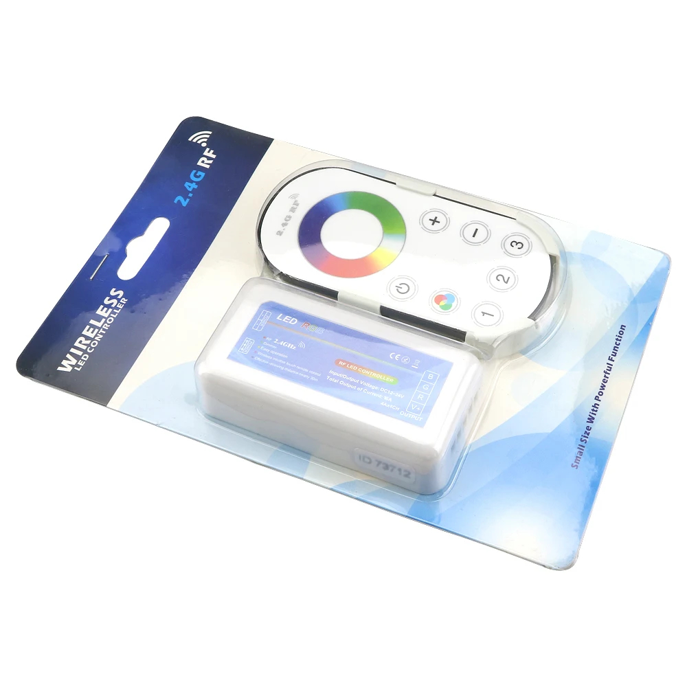 2.4G LED RGB / RGBW Controller DC12-24V Touch Screen RF Remote Control for RGB LED Strip
2.4G LED RGB / RGBW Controller DC12-24V Touch Screen RF Remote Control for RGB LED Strip