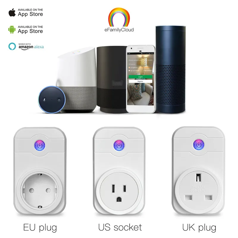 Wifi Smart Plug Socket Phone Remote Control Timer Working with Google Home Alexa Automation
Wifi Smart Plug Socket Phone Remote Control Timer Working with Google Home Alexa Automation