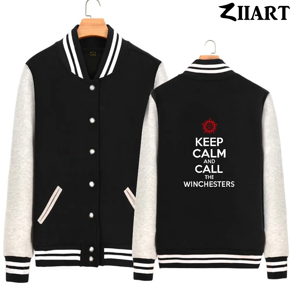 KEEP CALM and CALL THE WINCHESTERS Anti-Possession Couple Clothes Man Boys Full Zip Autumn Winter Fleece Baseball jackets ZIIART
KEEP CALM and CALL THE WINCHESTERS Anti-Possession Couple Clothes Man Boys Full Zip Autumn Winter Fleece Baseball jackets ZIIART