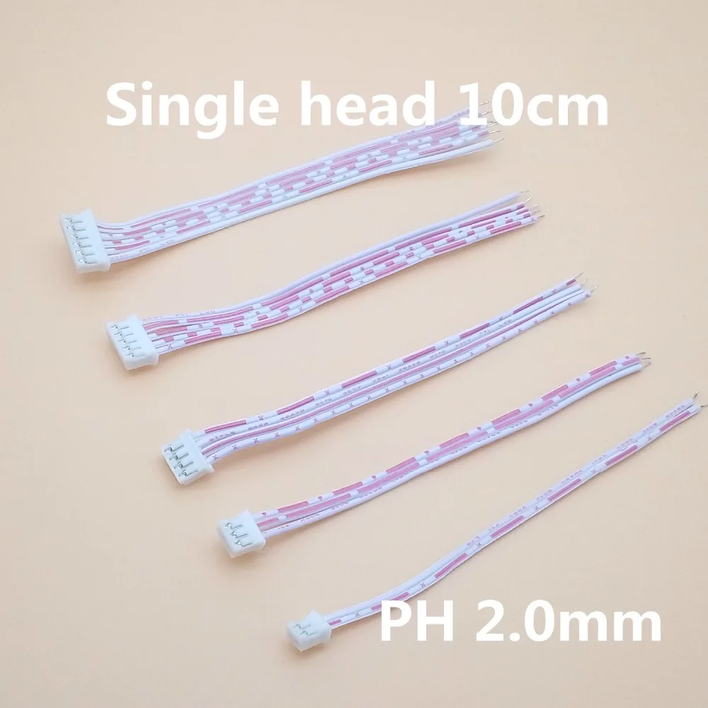 10Pcs Single head PH 2.0mm 10cm Length Plug cable 2P/3P/4P/5P/6P/7P/8P/9P/10P Red whtie wire 100mm
10Pcs Single head PH 2.0mm 10cm Length Plug cable 2P/3P/4P/5P/6P/7P/8P/9P/10P Red whtie wire 100mm